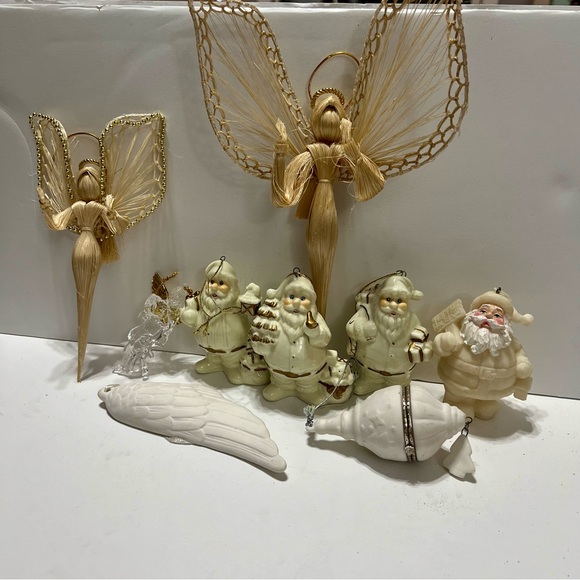 Christmas Ornament lot beautiful angels, Santa’s,trinket box,angel wing - Picture 2 of 6
